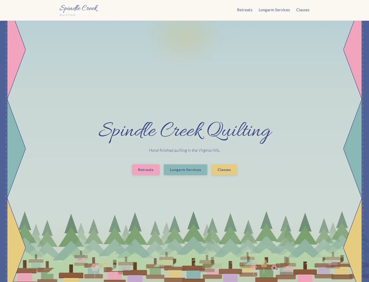 Spindle Creek website design